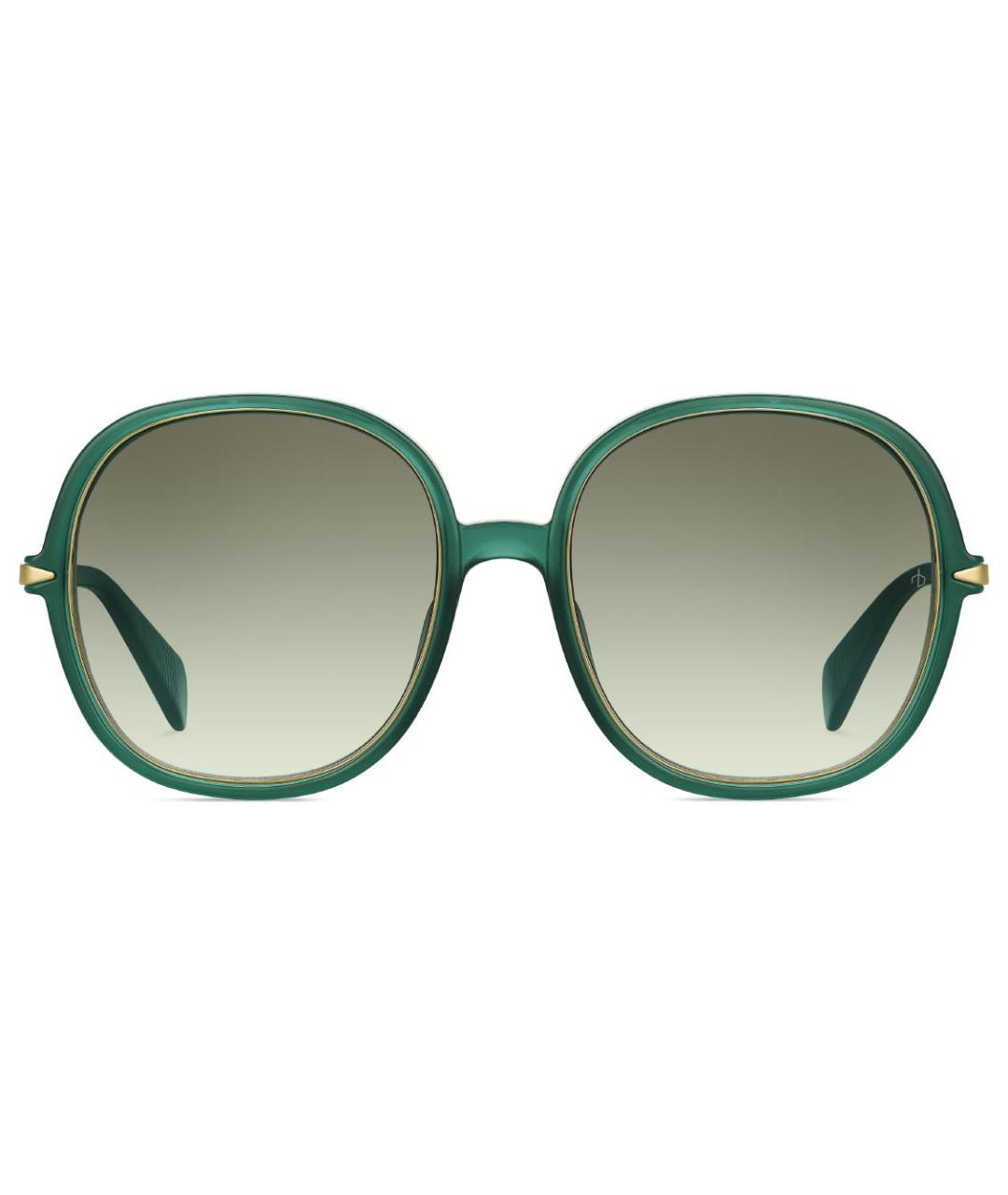 RAG&BONE Зеленые пластиковые солнцезащитные очки, фото 1