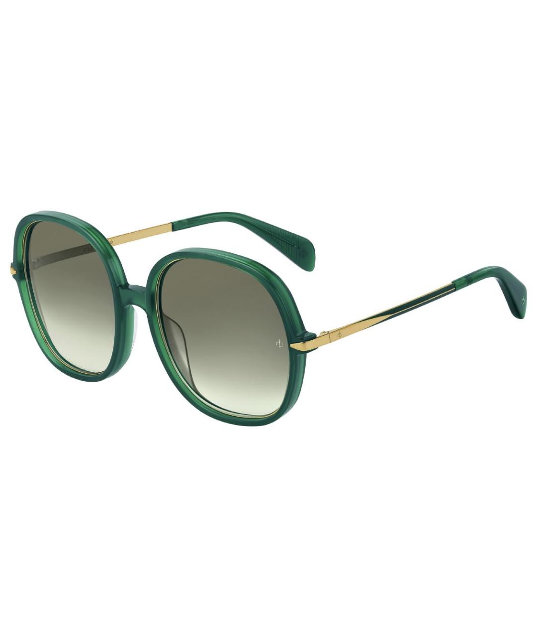 RAG&BONE Зеленые пластиковые солнцезащитные очки, фото 2