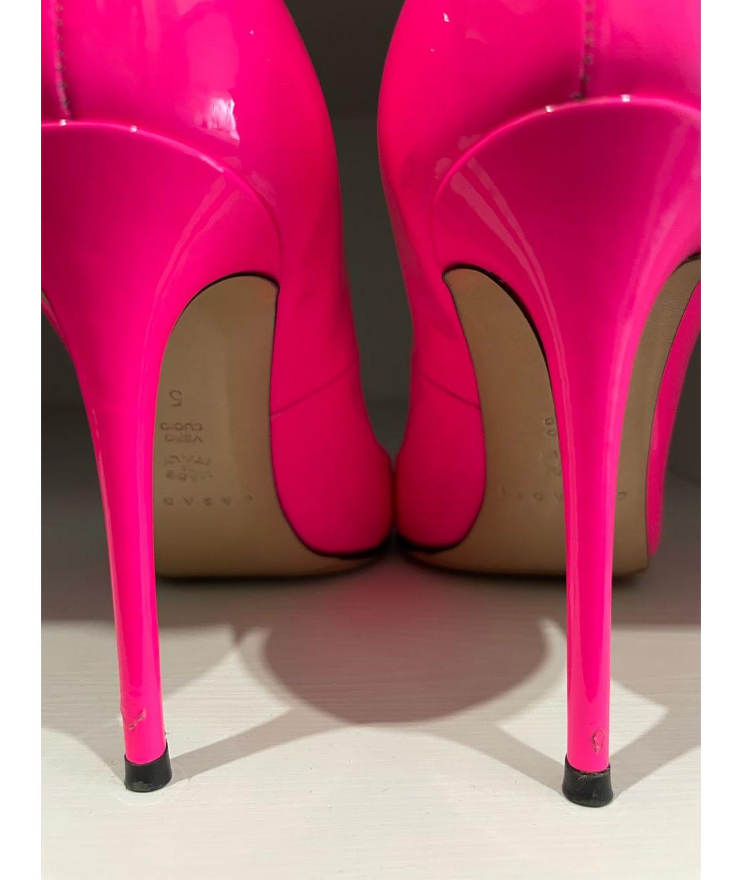 CASADEI Розовые туфли из лакированной кожи, фото 5