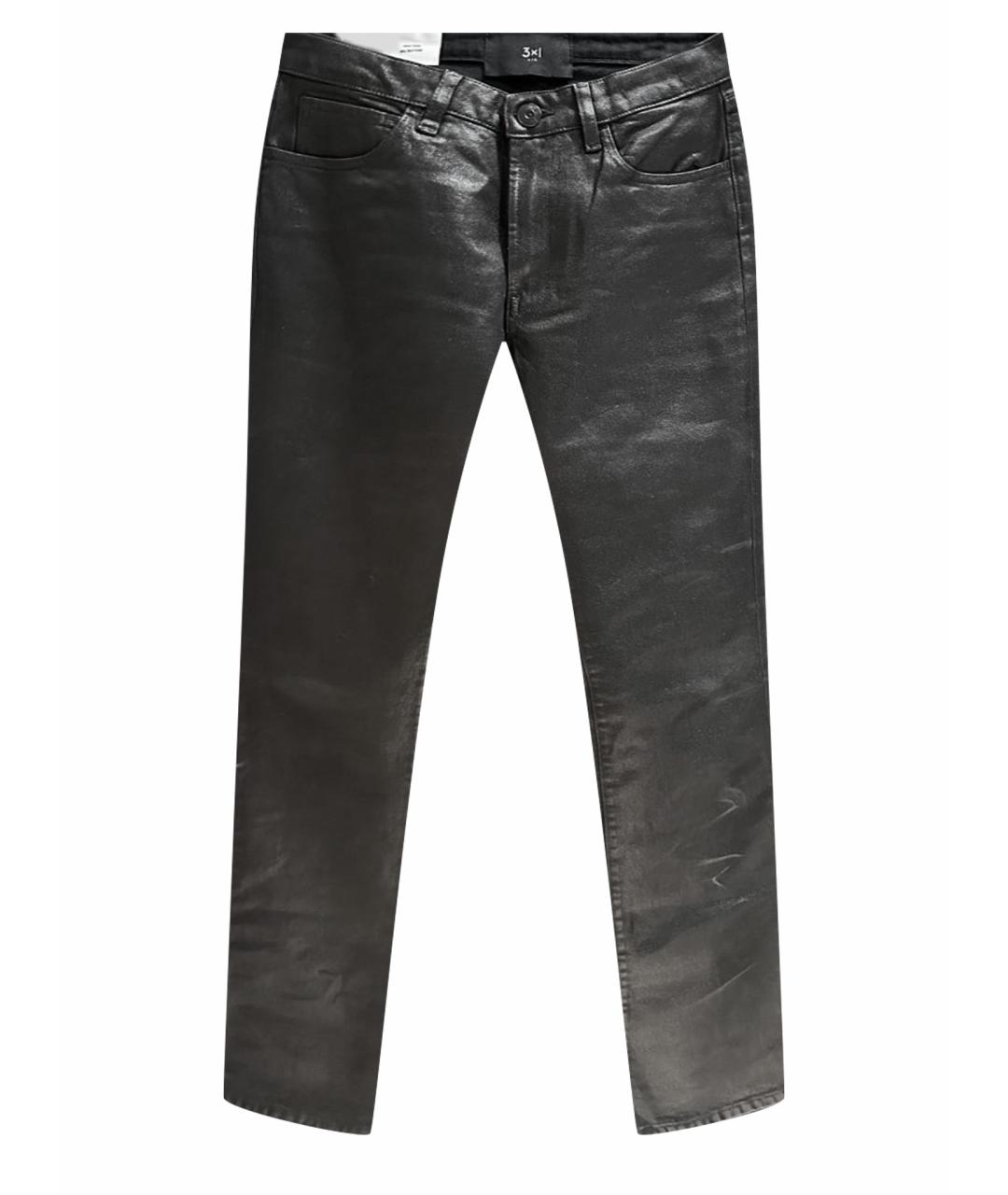 3X1 Черные хлопко-лиоцелловые джинсы клеш, фото 10