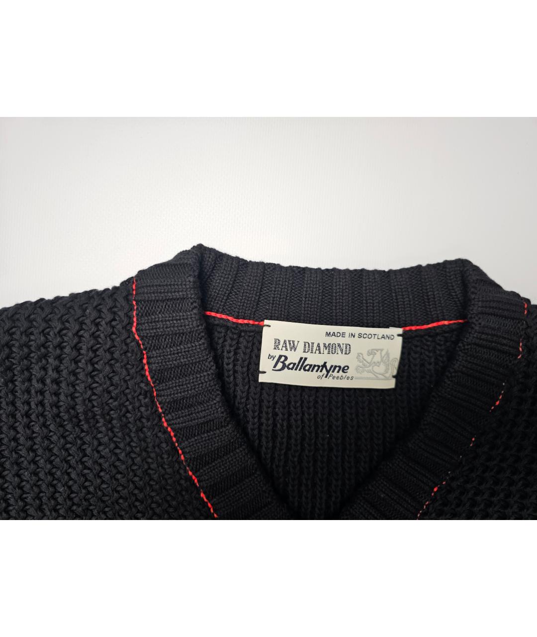 BALLANTYNE Черный хлопковый джемпер / свитер, фото 5