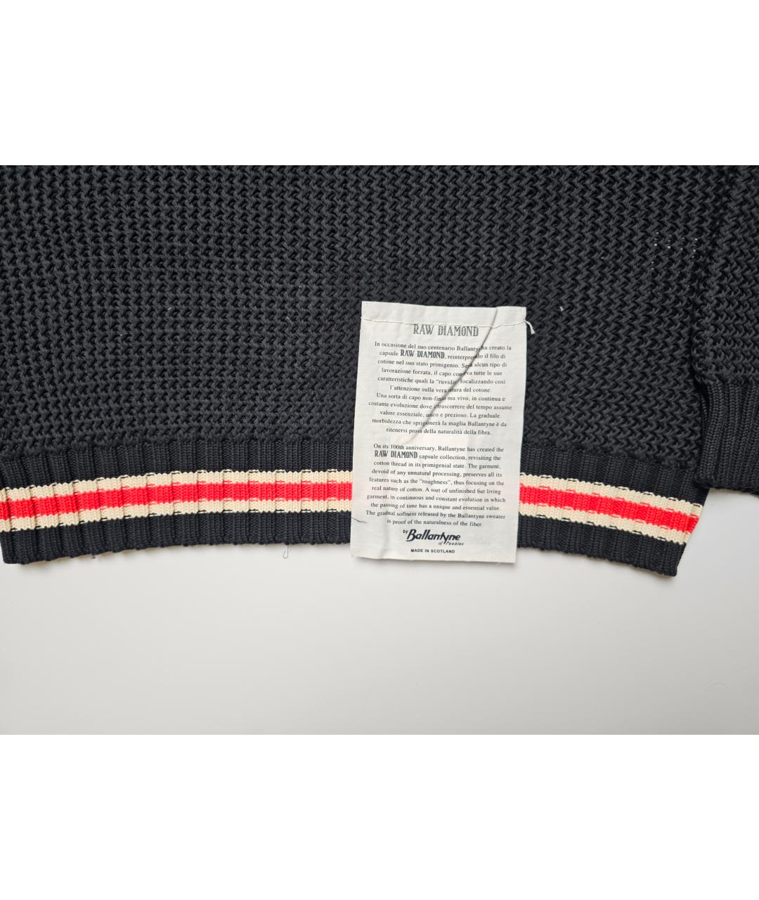 BALLANTYNE Черный хлопковый джемпер / свитер, фото 4