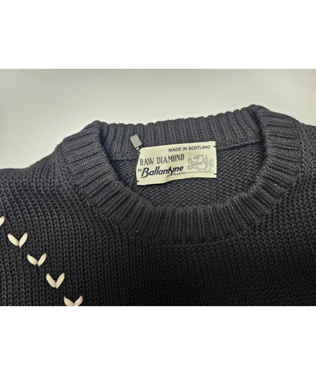 BALLANTYNE Черный кашемировый джемпер / свитер, фото 3