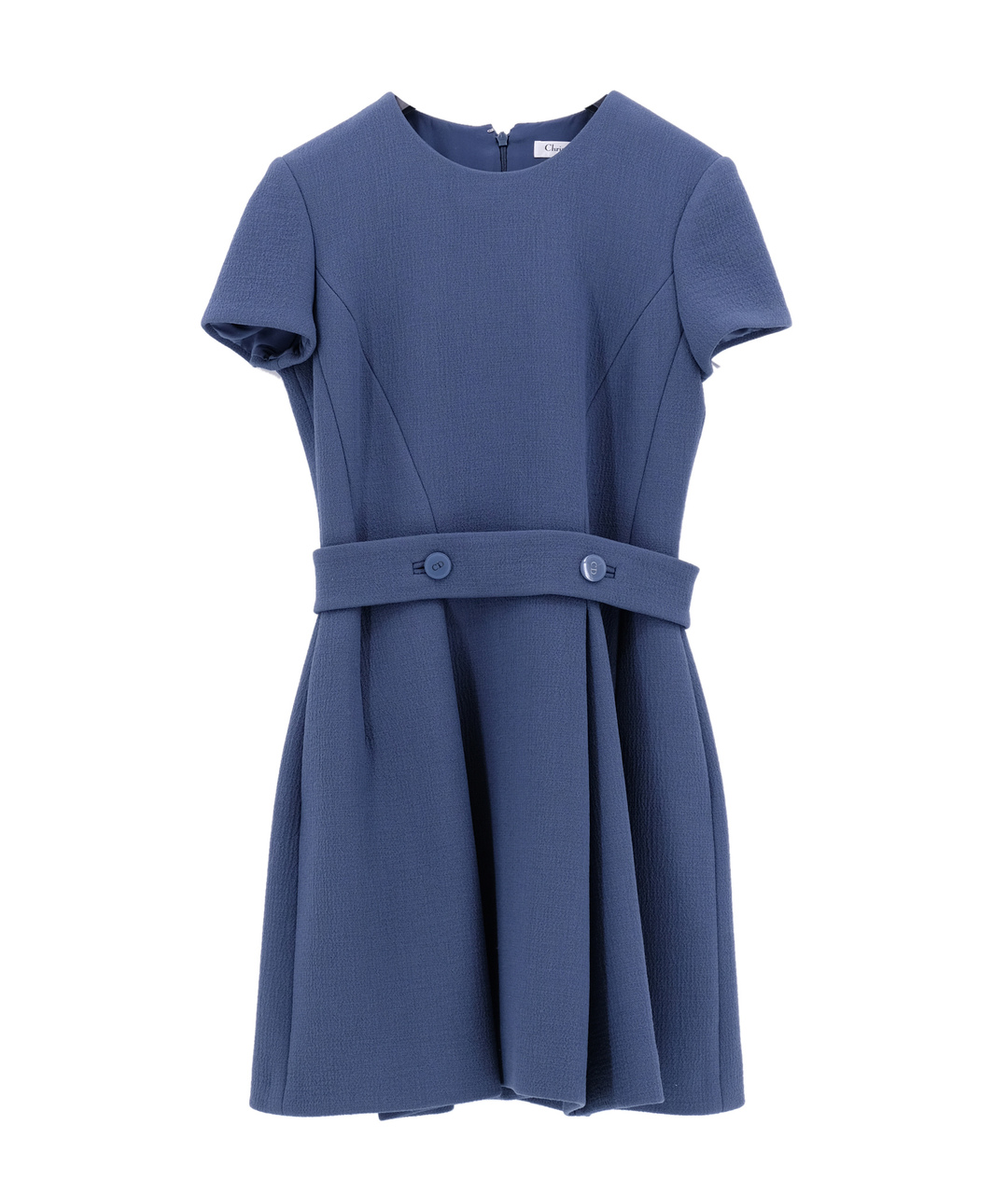 CHRISTIAN DIOR PRE-OWNED Синее шерстяное повседневное платье, фото 1