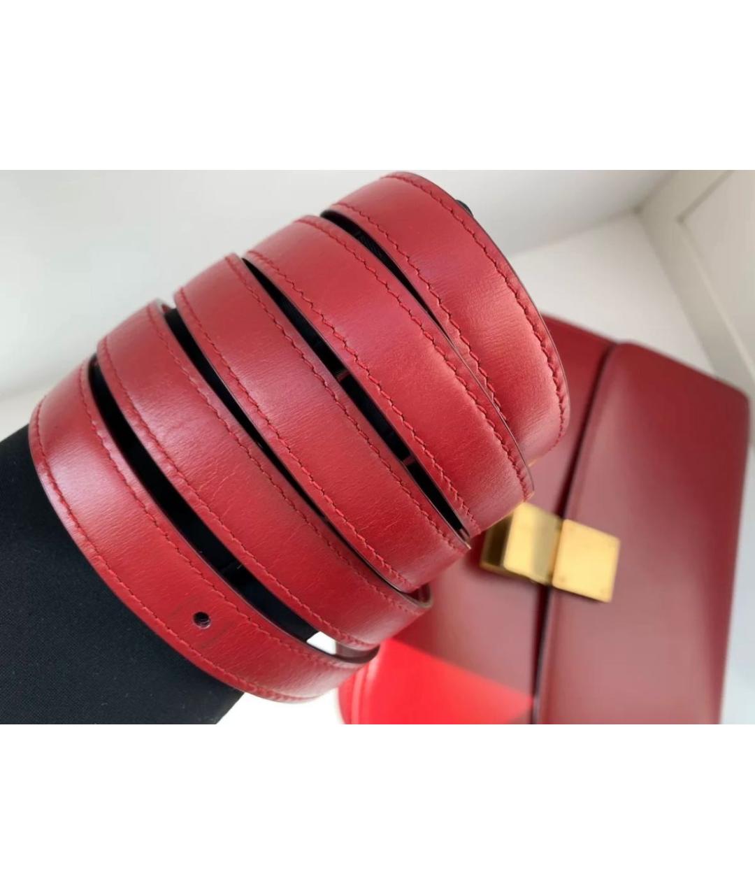 CELINE Красная кожаная сумка через плечо, фото 8