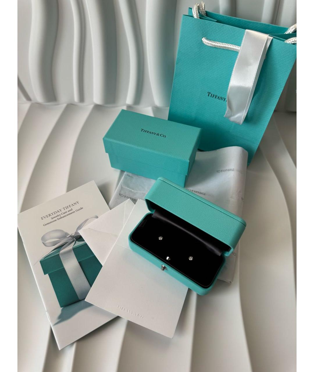 TIFFANY&CO Серебряные платиновые серьги, фото 4