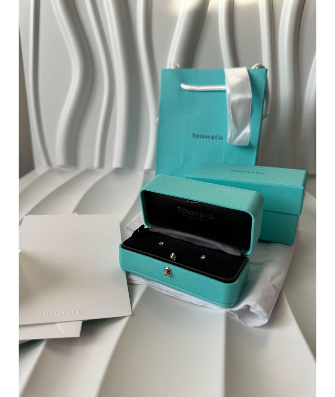 TIFFANY&CO Серебряные платиновые серьги, фото 3