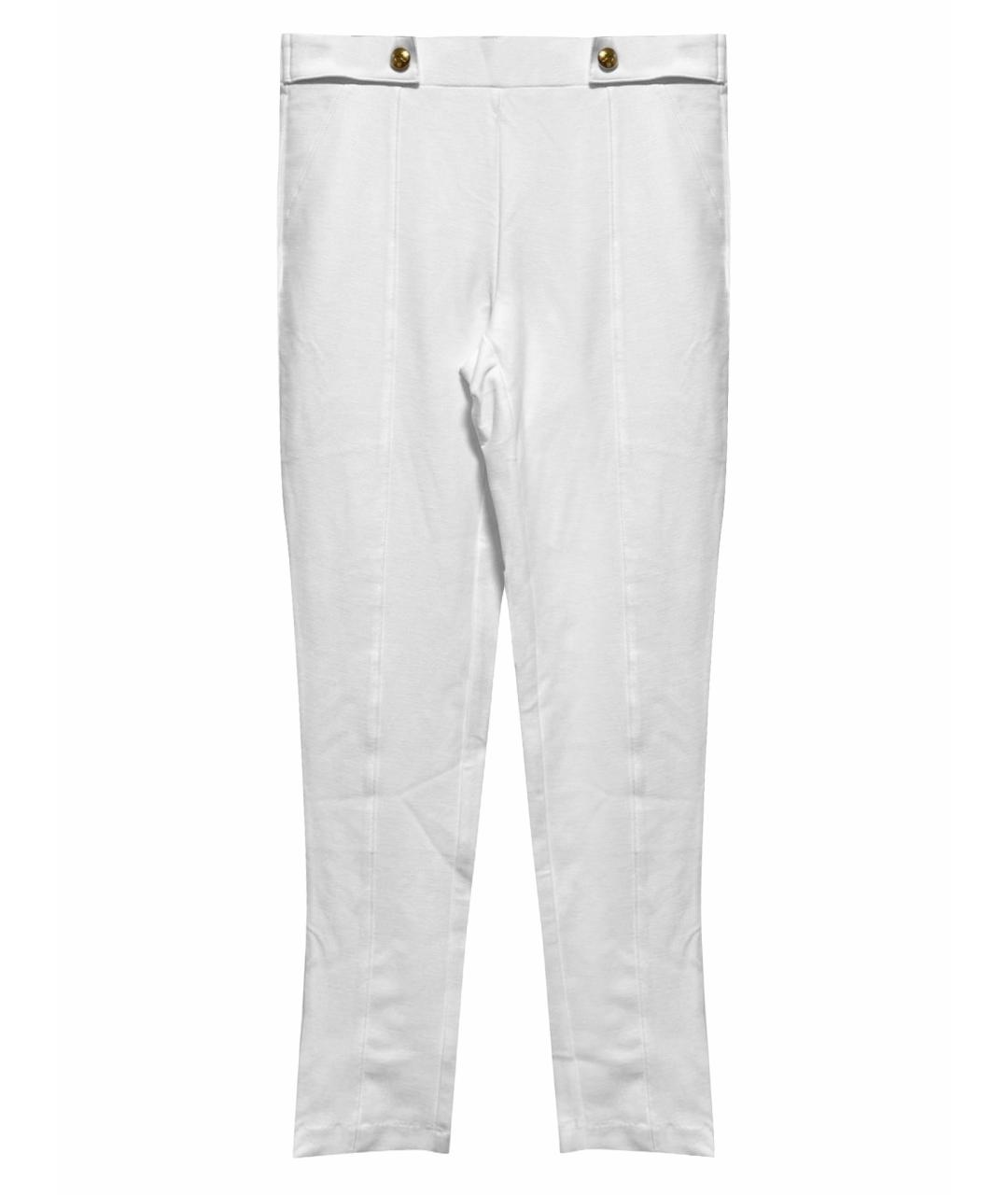 MICHAEL KORS Белые хлопко-эластановые брюки узкие, фото 1