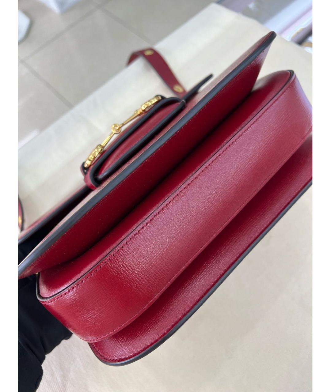 GUCCI Красная кожаная сумка через плечо, фото 4