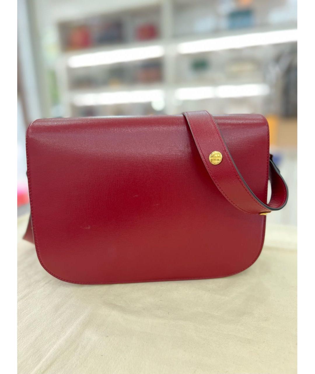 GUCCI Красная кожаная сумка через плечо, фото 3