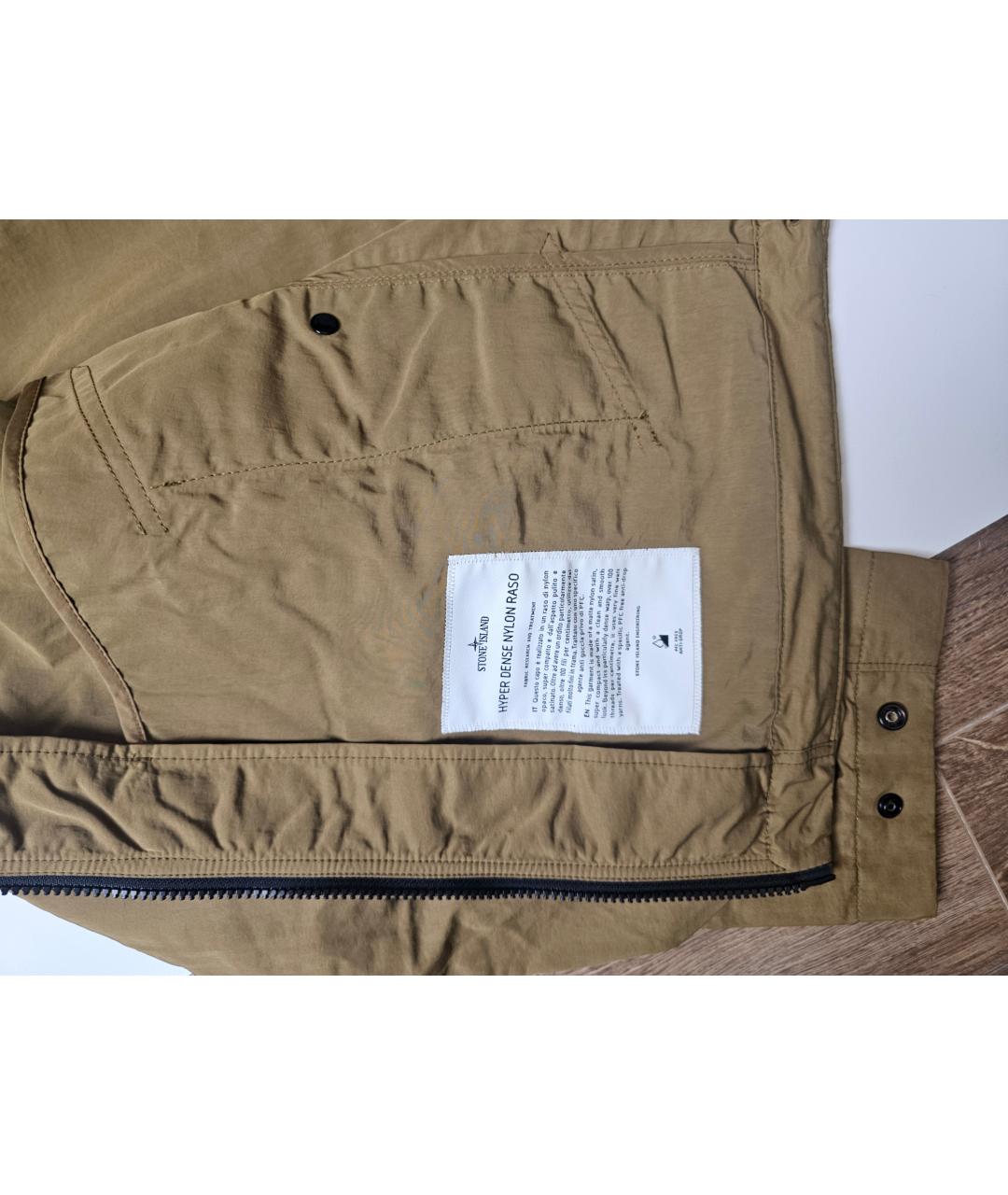 STONE ISLAND Коричневая полиамидовая куртка, фото 6