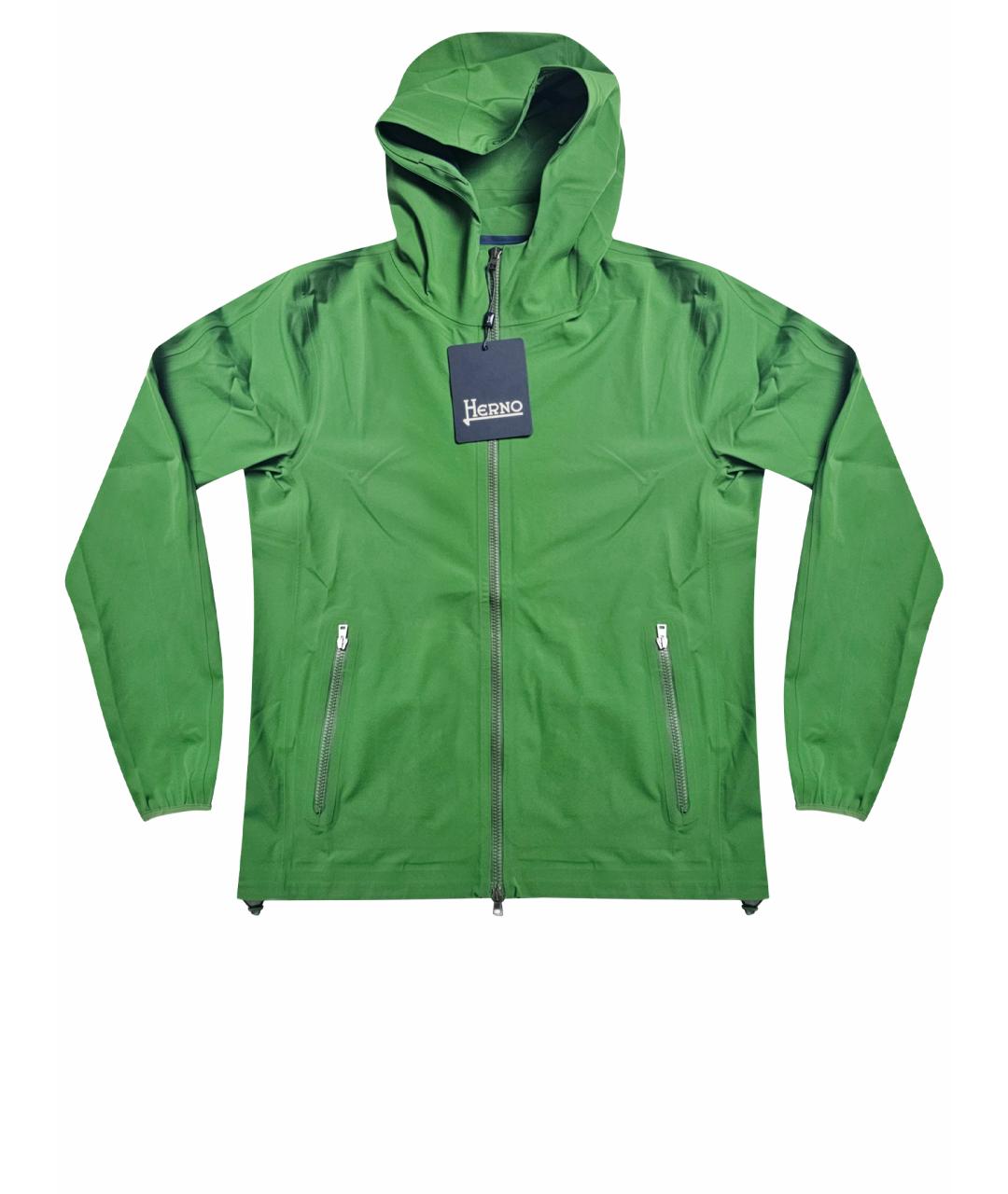 HERNO Зеленая полиамидовая куртка, фото 1