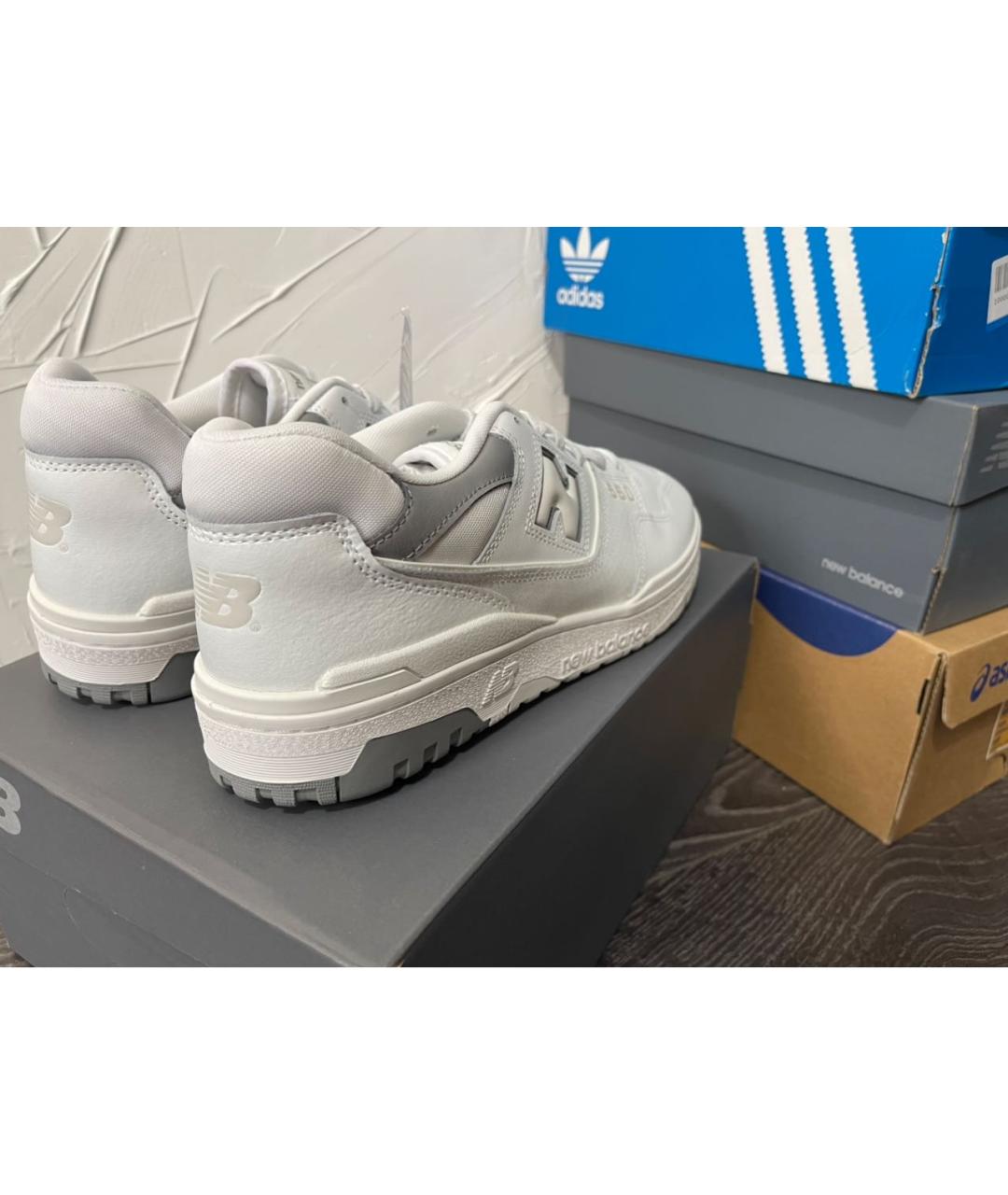 NEW BALANCE Белые кеды из искусственной кожи, фото 4