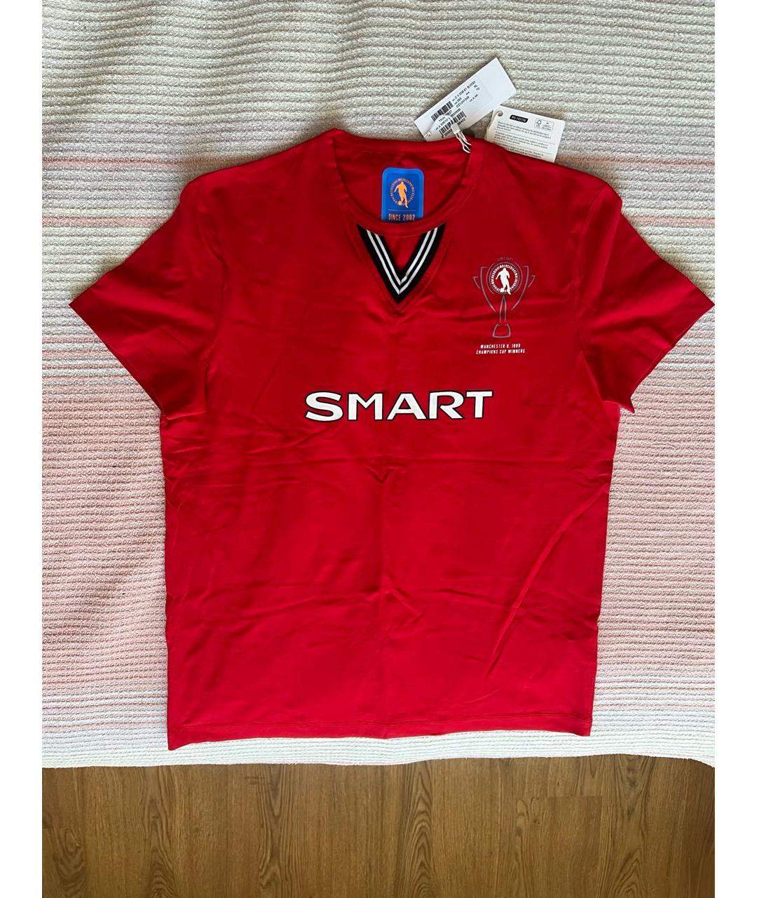 BIKKEMBERGS Красная хлопко-полиэстеровая футболка, фото 3