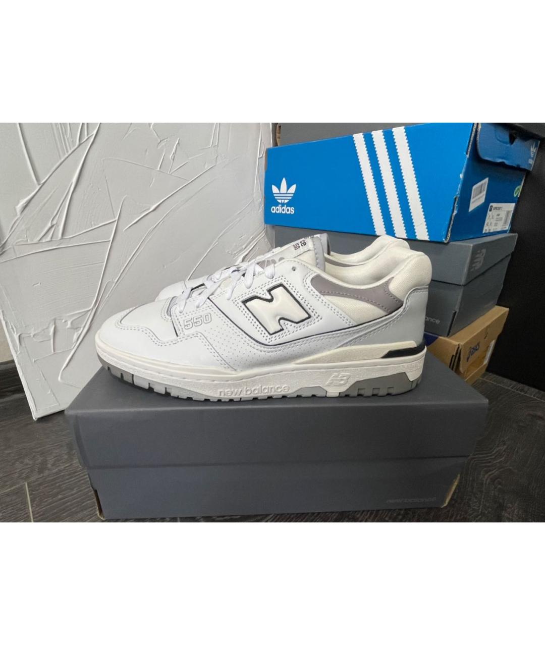 NEW BALANCE Белые кеды из искусственной кожи, фото 1