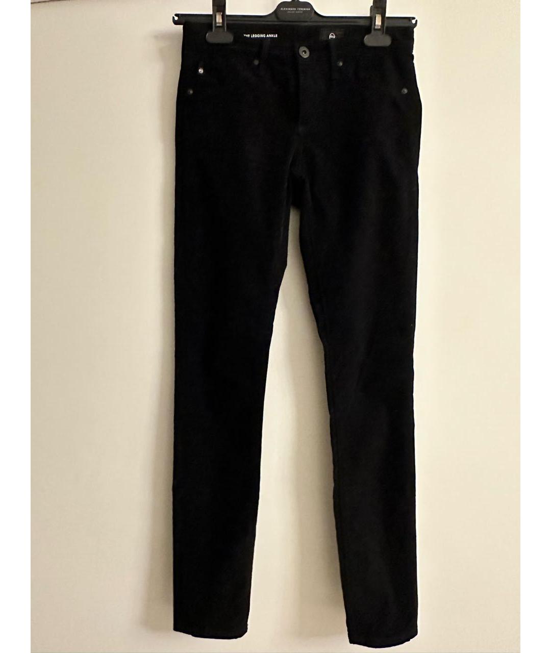 AG JEANS Черные хлопко-эластановые джинсы слим, фото 6