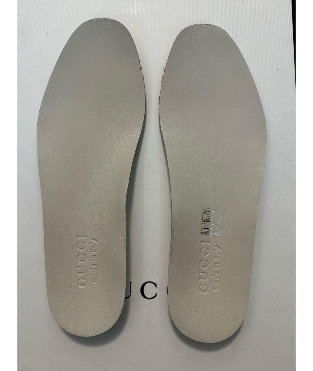 GUCCI Черные кожаные низкие кроссовки / кеды, фото 6