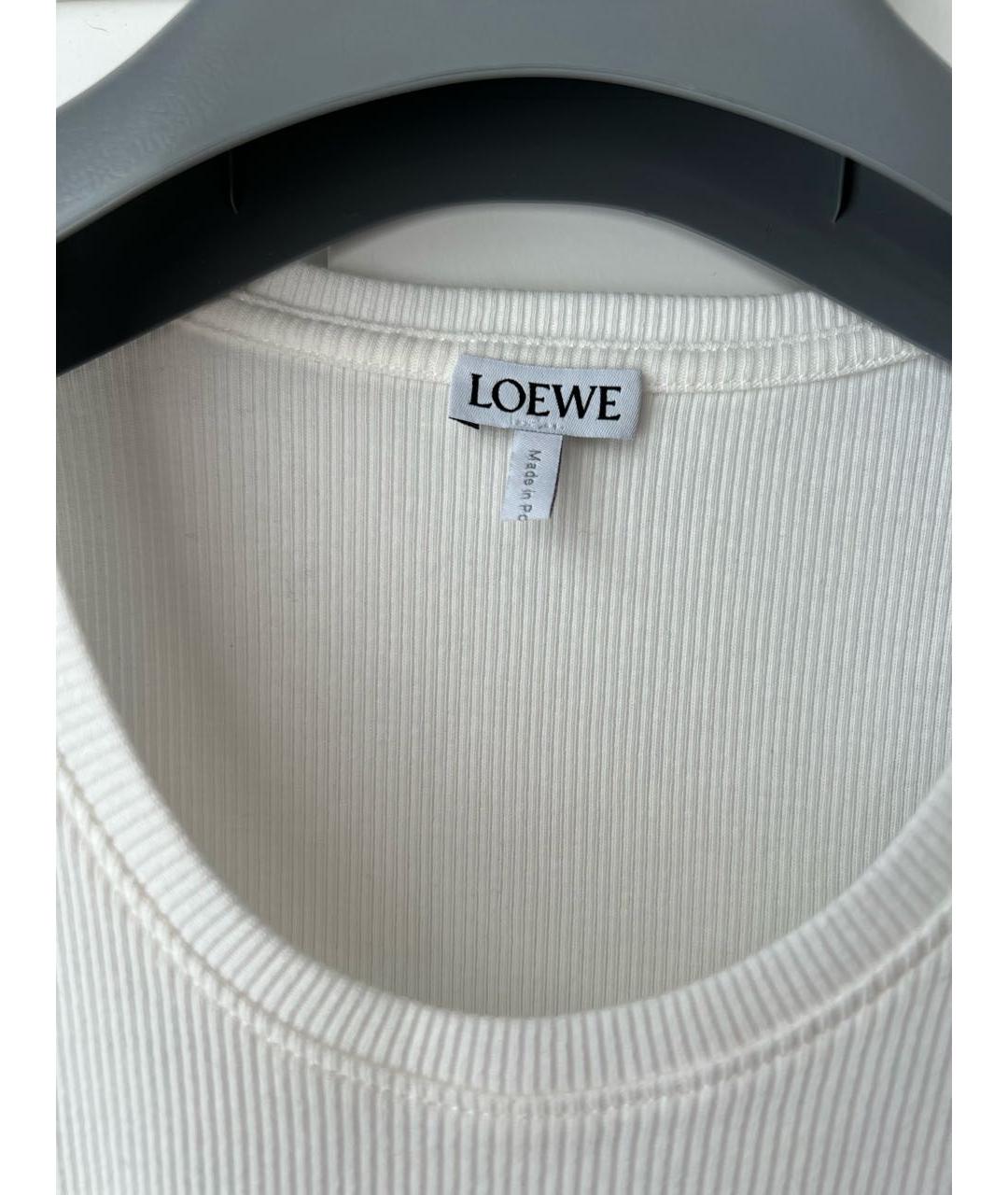 LOEWE Белая хлопковая майка, фото 3