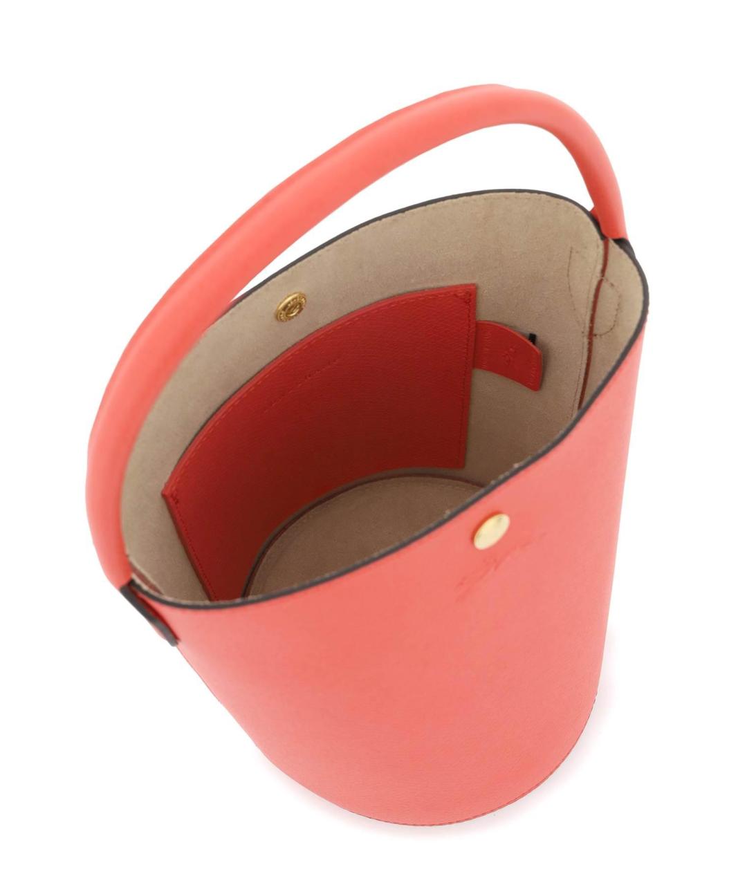 LONGCHAMP Красная кожаная сумка с короткими ручками, фото 5