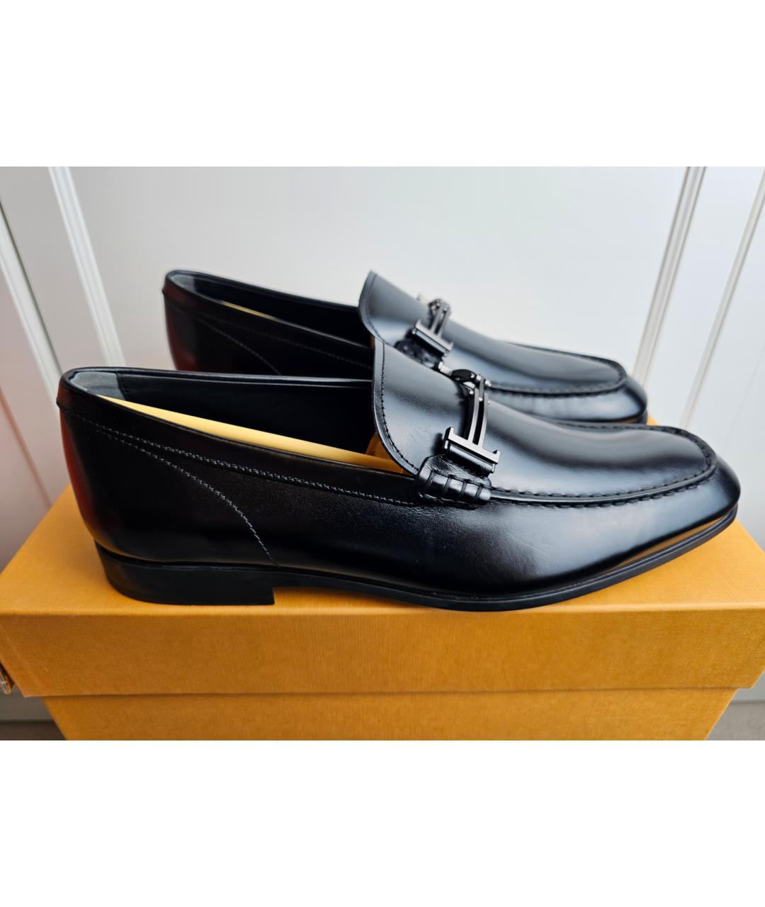 TOD'S Черные кожаные лоферы, фото 10