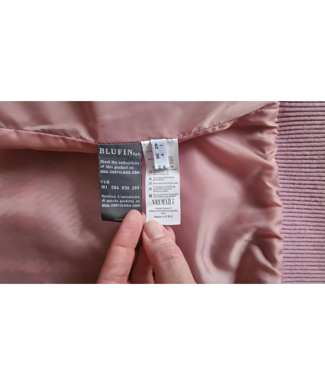 BLUGIRL Розовая шерстяная куртка, фото 8