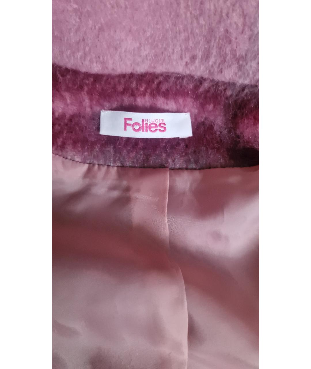 BLUGIRL Розовая шерстяная куртка, фото 4