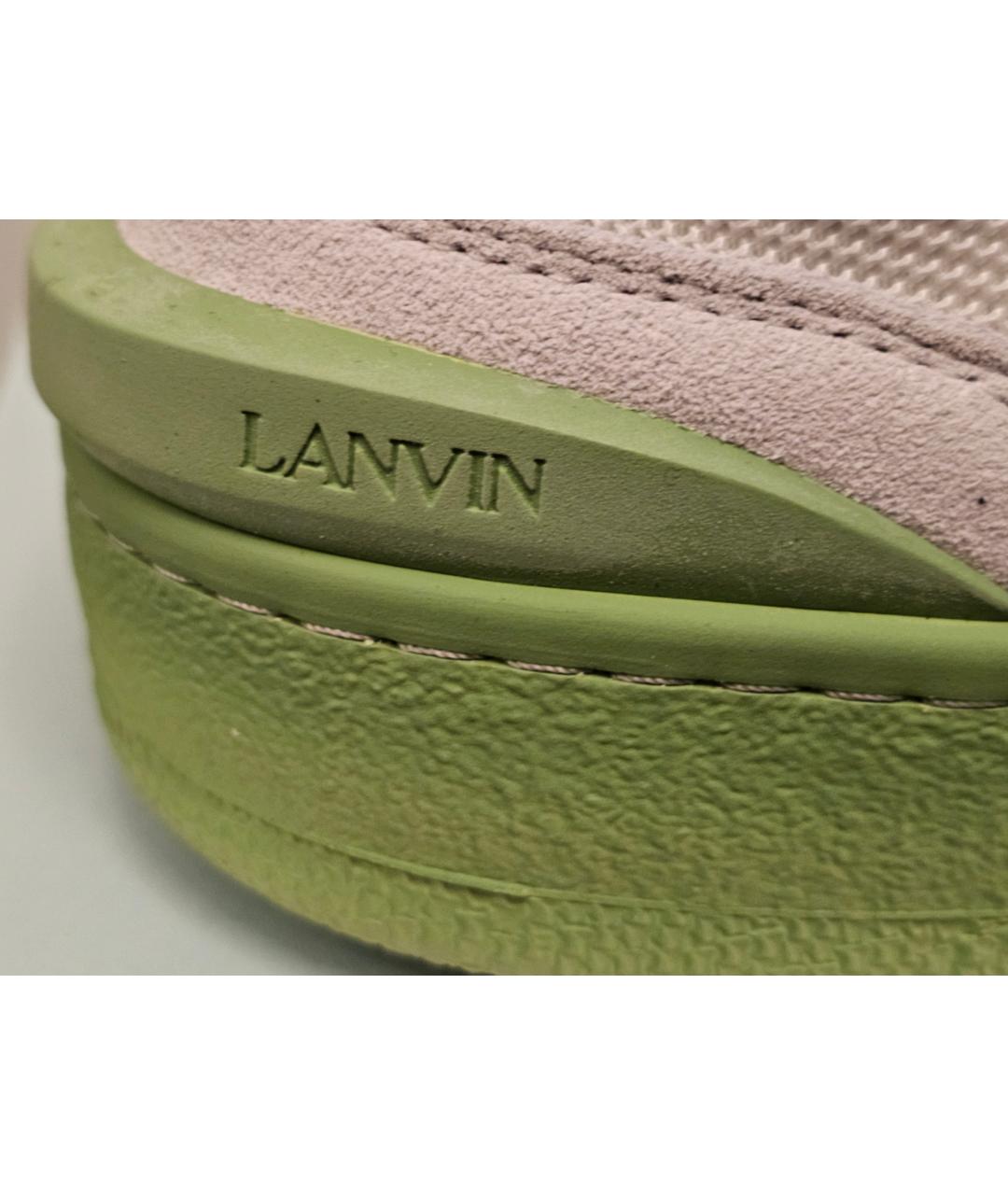 LANVIN Белые кожаные низкие кроссовки / кеды, фото 8