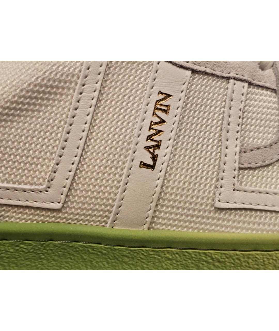 LANVIN Белые кожаные низкие кроссовки / кеды, фото 7