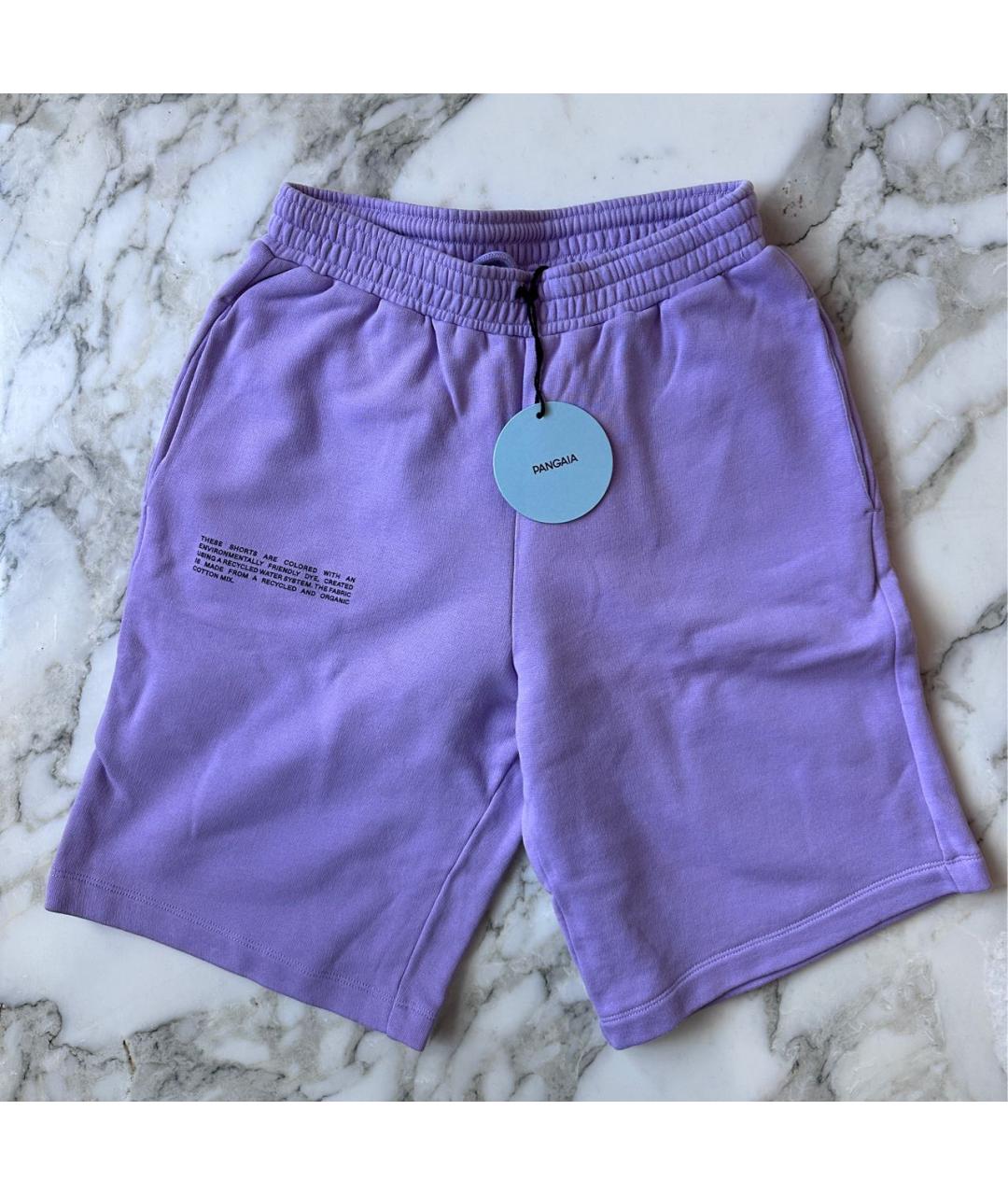 THE PANGAIA Фиолетовые хлопковые шорты, фото 4