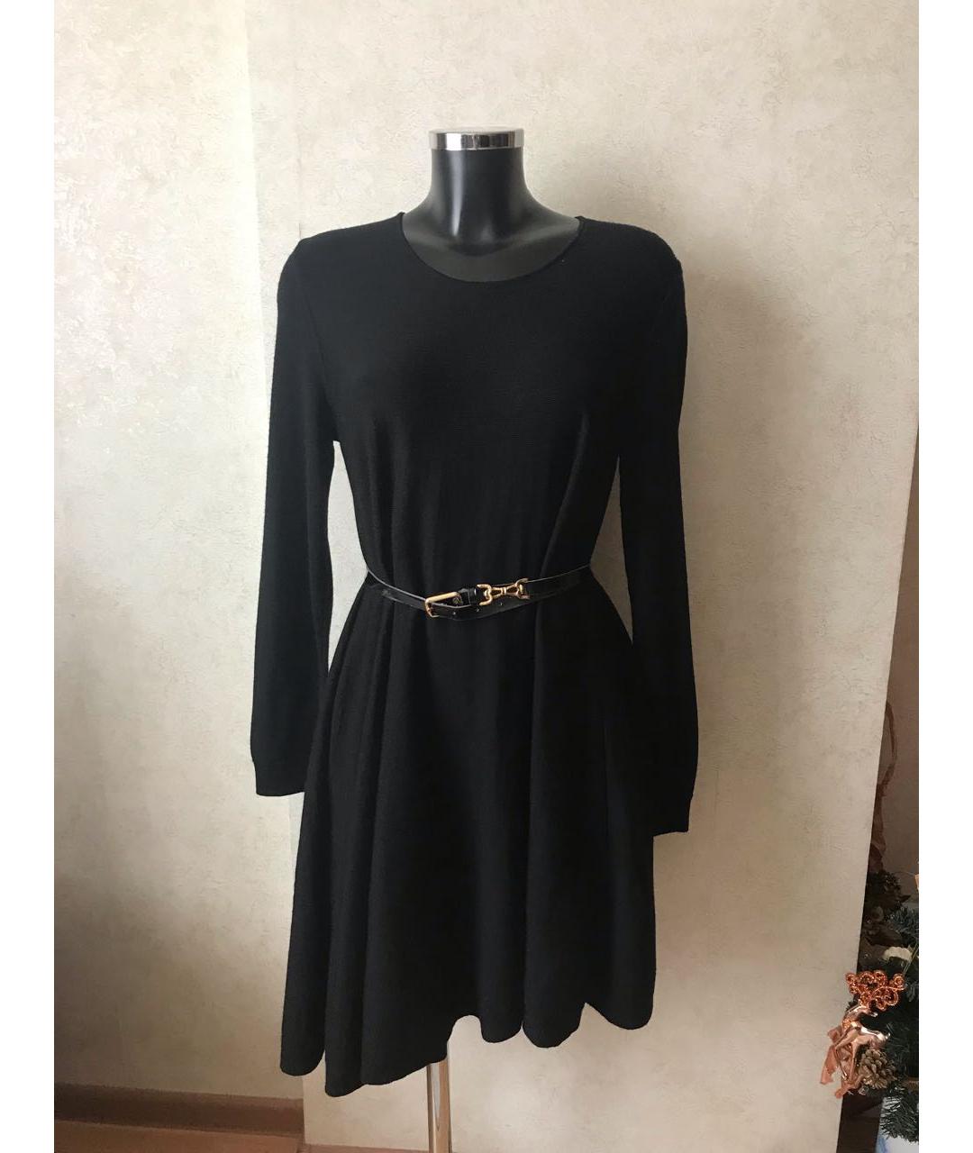 COS Черное шерстяное повседневное платье, фото 2