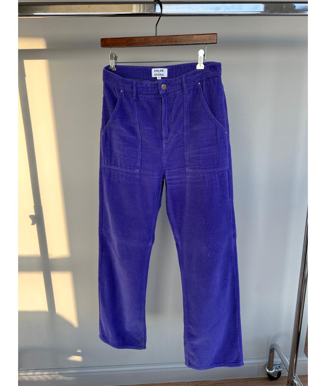 CHLOE Фиолетовые хлопковые прямые джинсы, фото 4