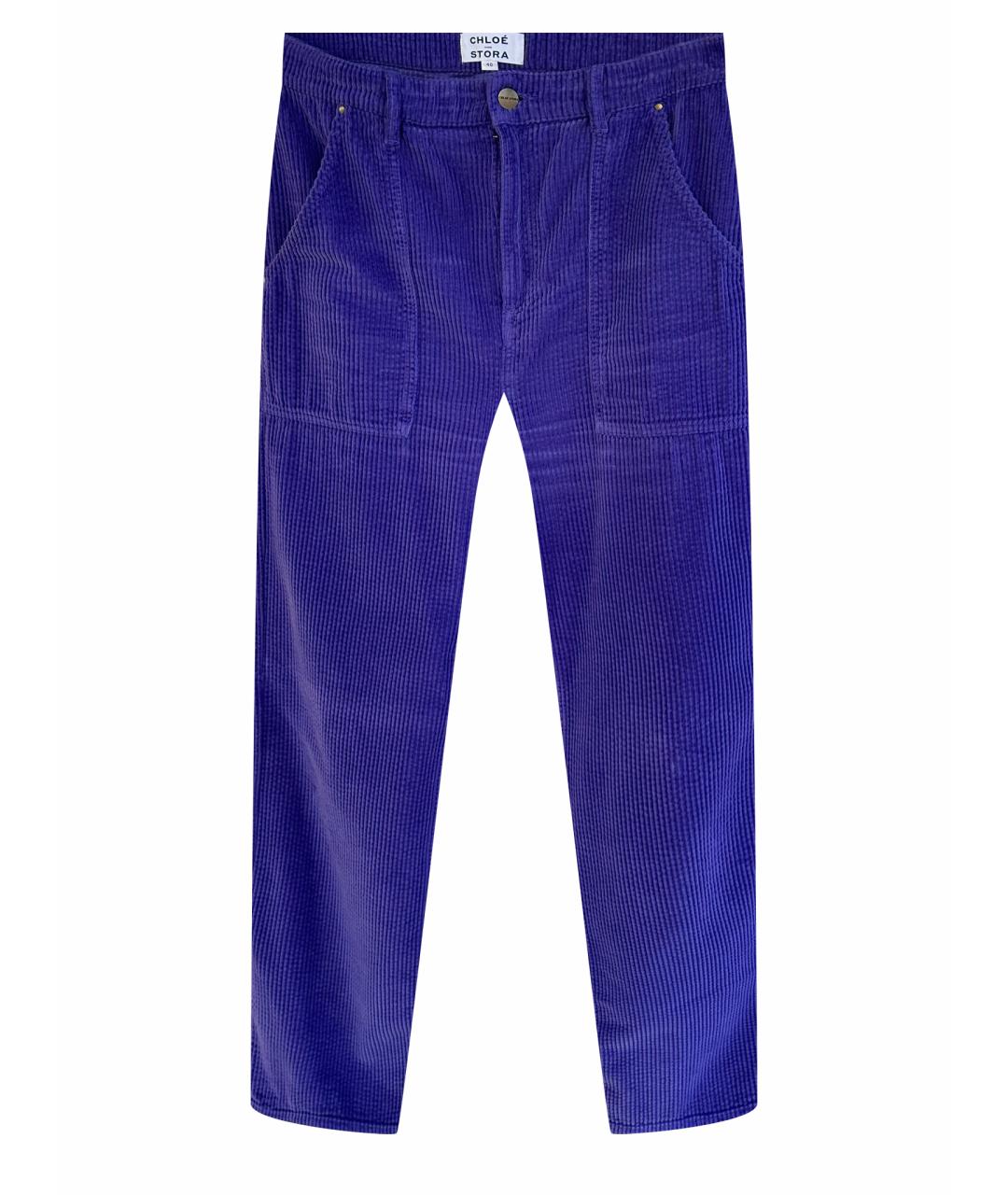 CHLOE Фиолетовые хлопковые прямые джинсы, фото 1