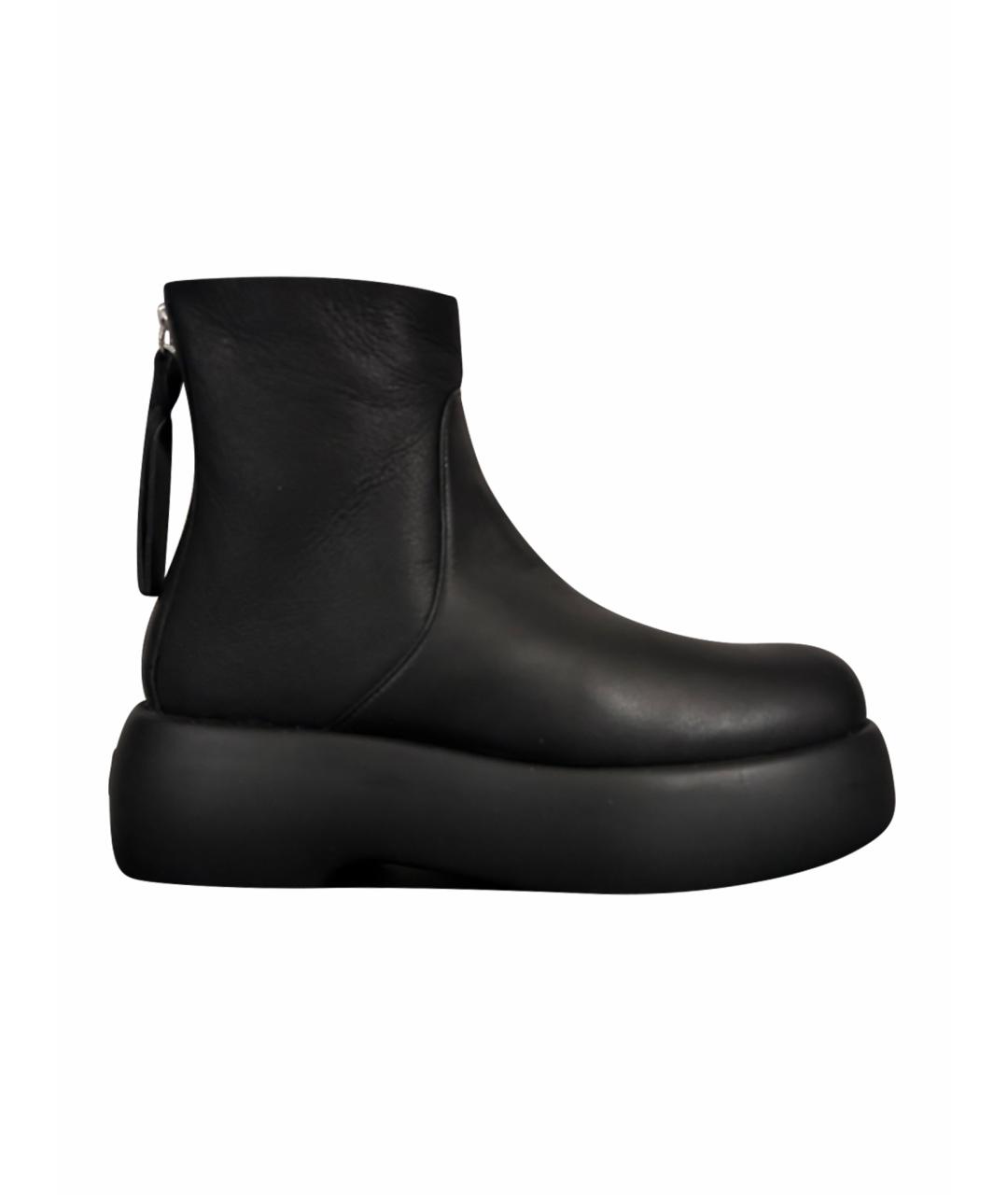 AGL Черные кожаные ботинки, фото 1