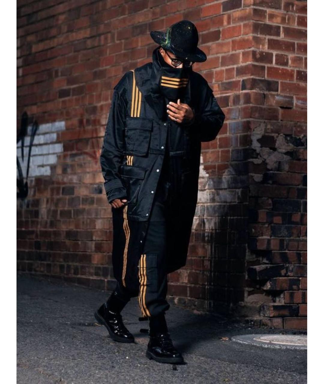 ADIDAS Черная хлопковая куртка, фото 2