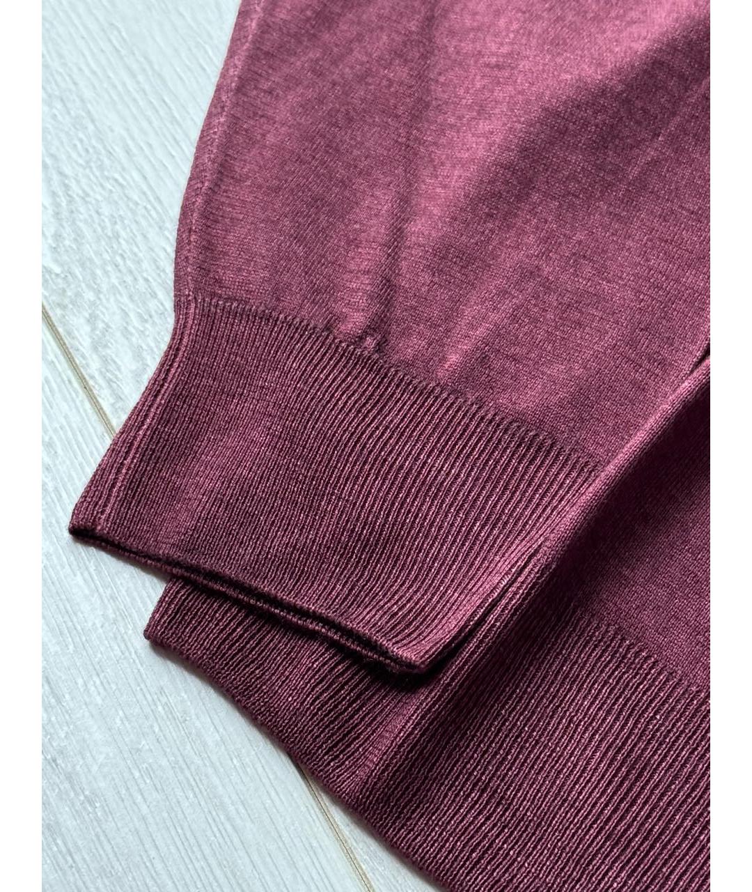 CANALI Бордовый шерстяной джемпер / свитер, фото 4
