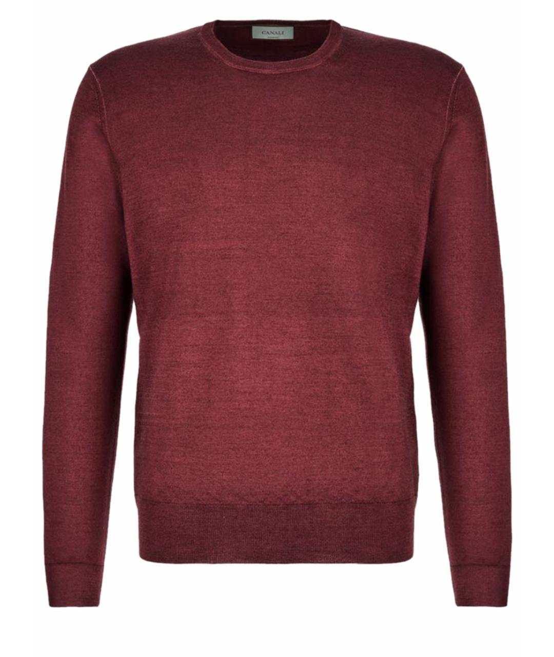 CANALI Бордовый шерстяной джемпер / свитер, фото 1
