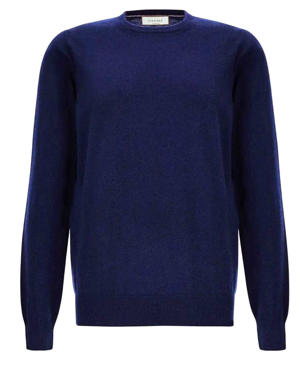 CANALI Темно-синий кашемировый джемпер / свитер, фото 1