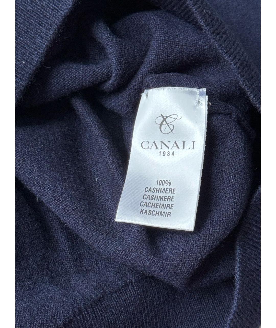 CANALI Темно-синий кашемировый джемпер / свитер, фото 4