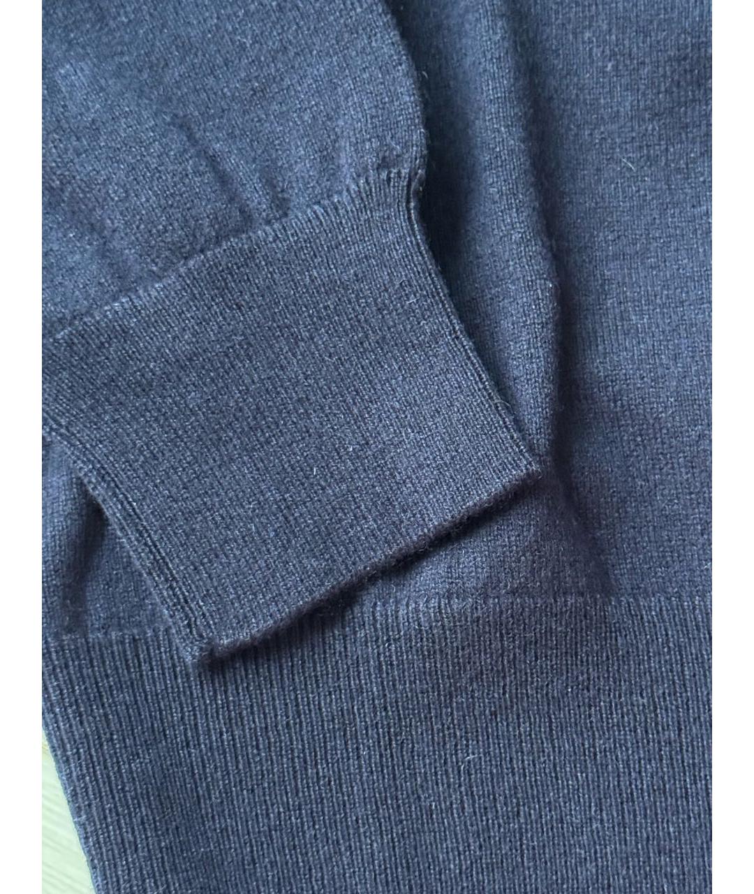 CANALI Темно-синий кашемировый джемпер / свитер, фото 5