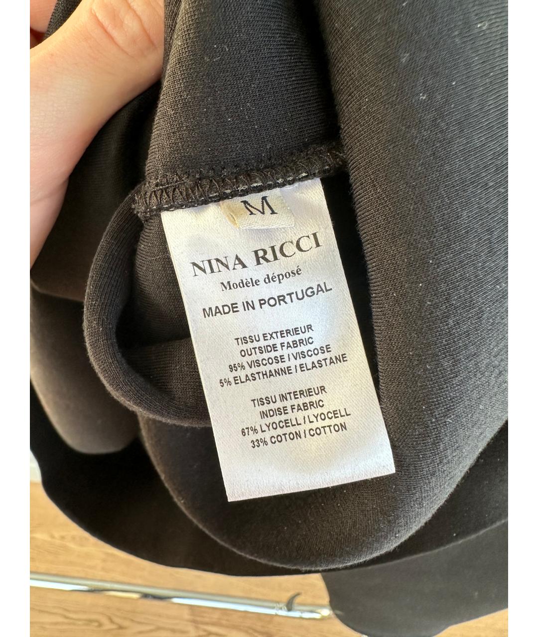 NINA RICCI Черный вискозный джемпер / свитер, фото 4