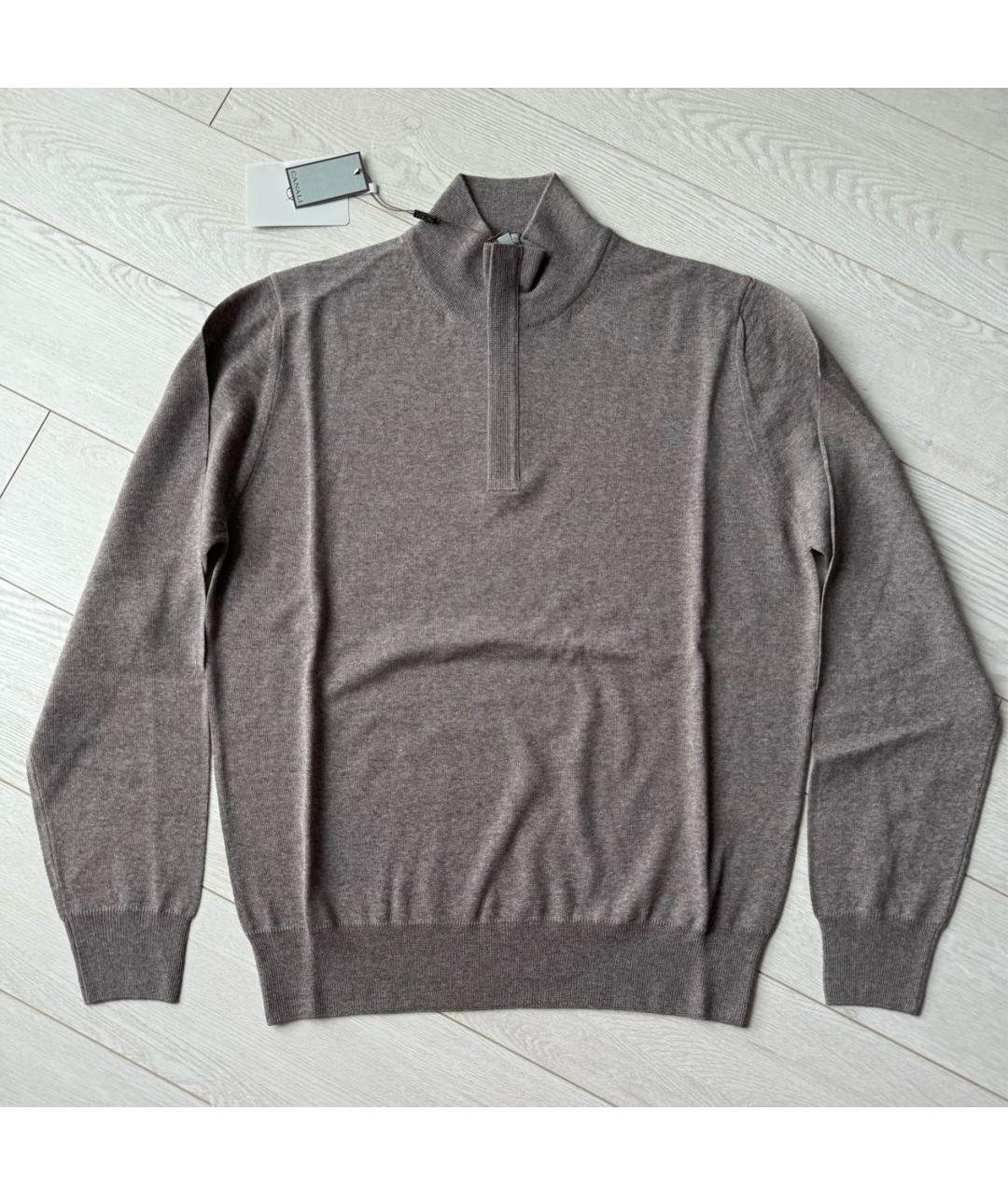 CANALI Серый шерстяной джемпер / свитер, фото 2