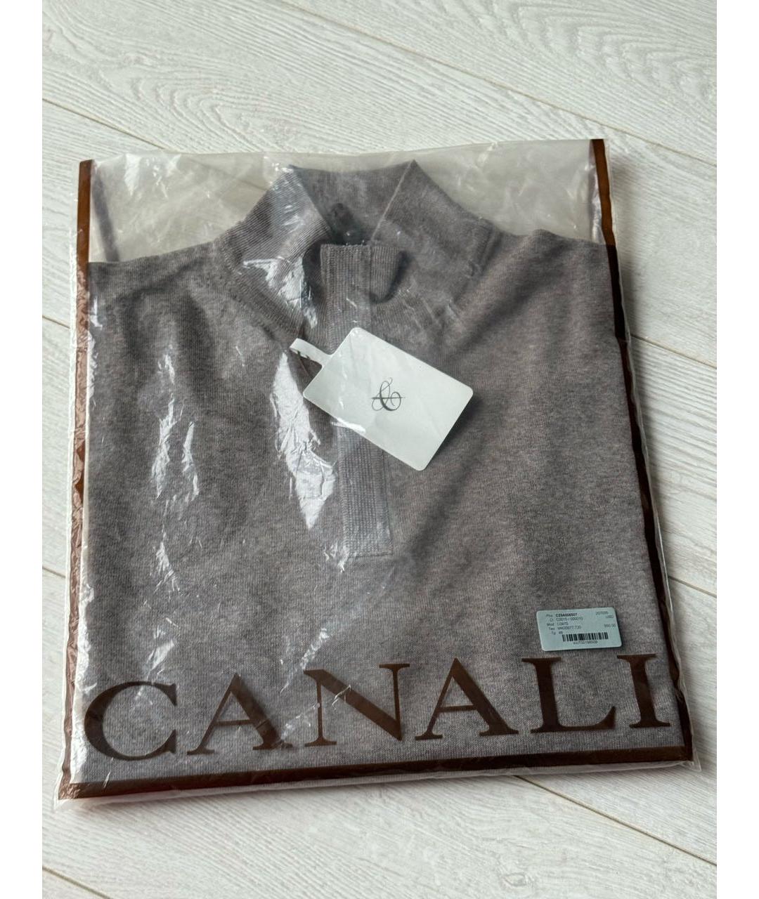 CANALI Серый шерстяной джемпер / свитер, фото 7