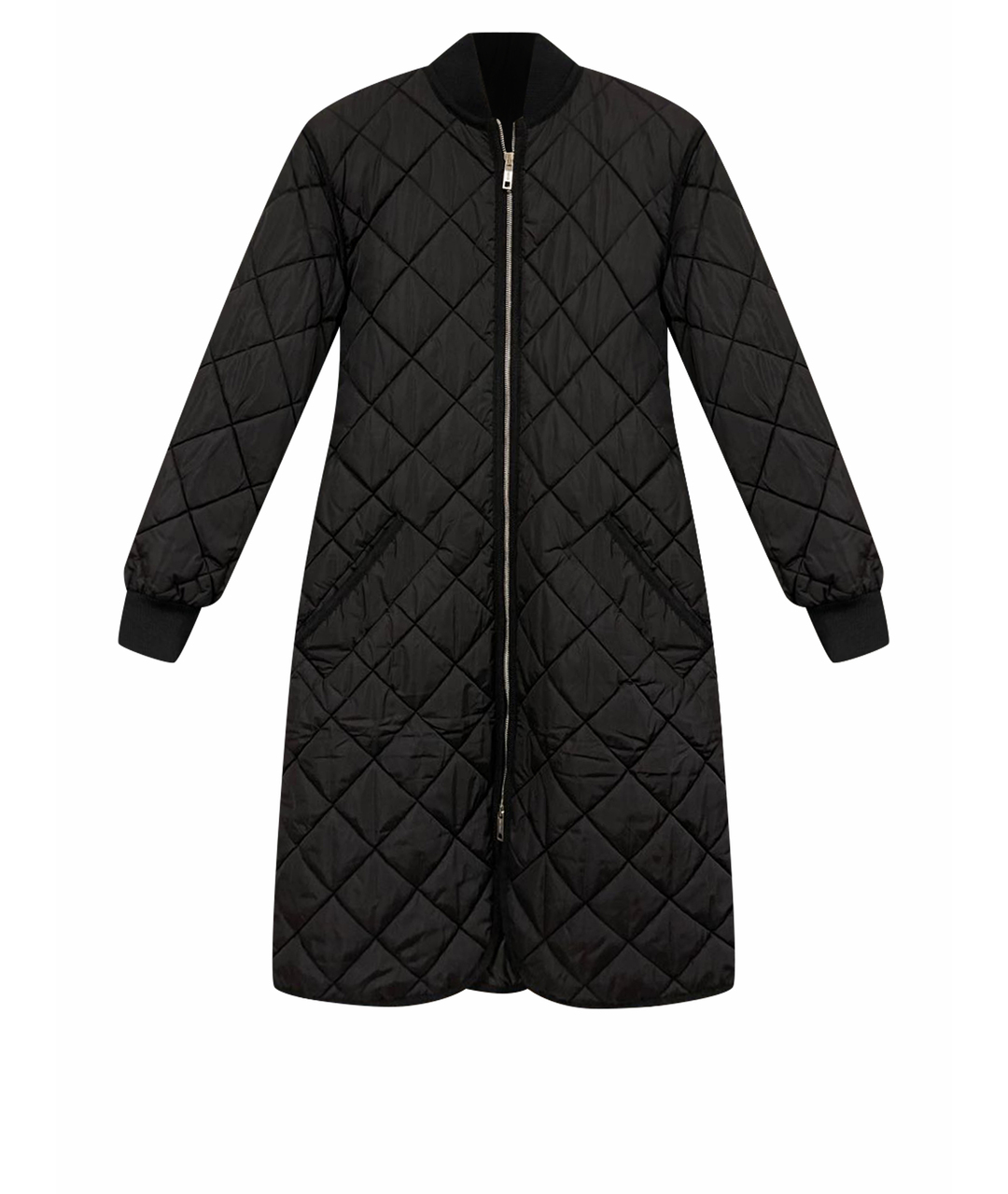 SPORTMAX Черное полиамидовое пальто, фото 1