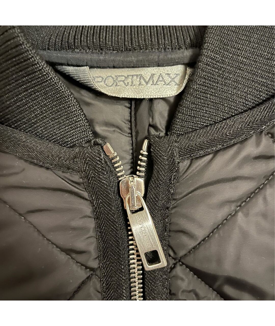 SPORTMAX Черное полиамидовое пальто, фото 3