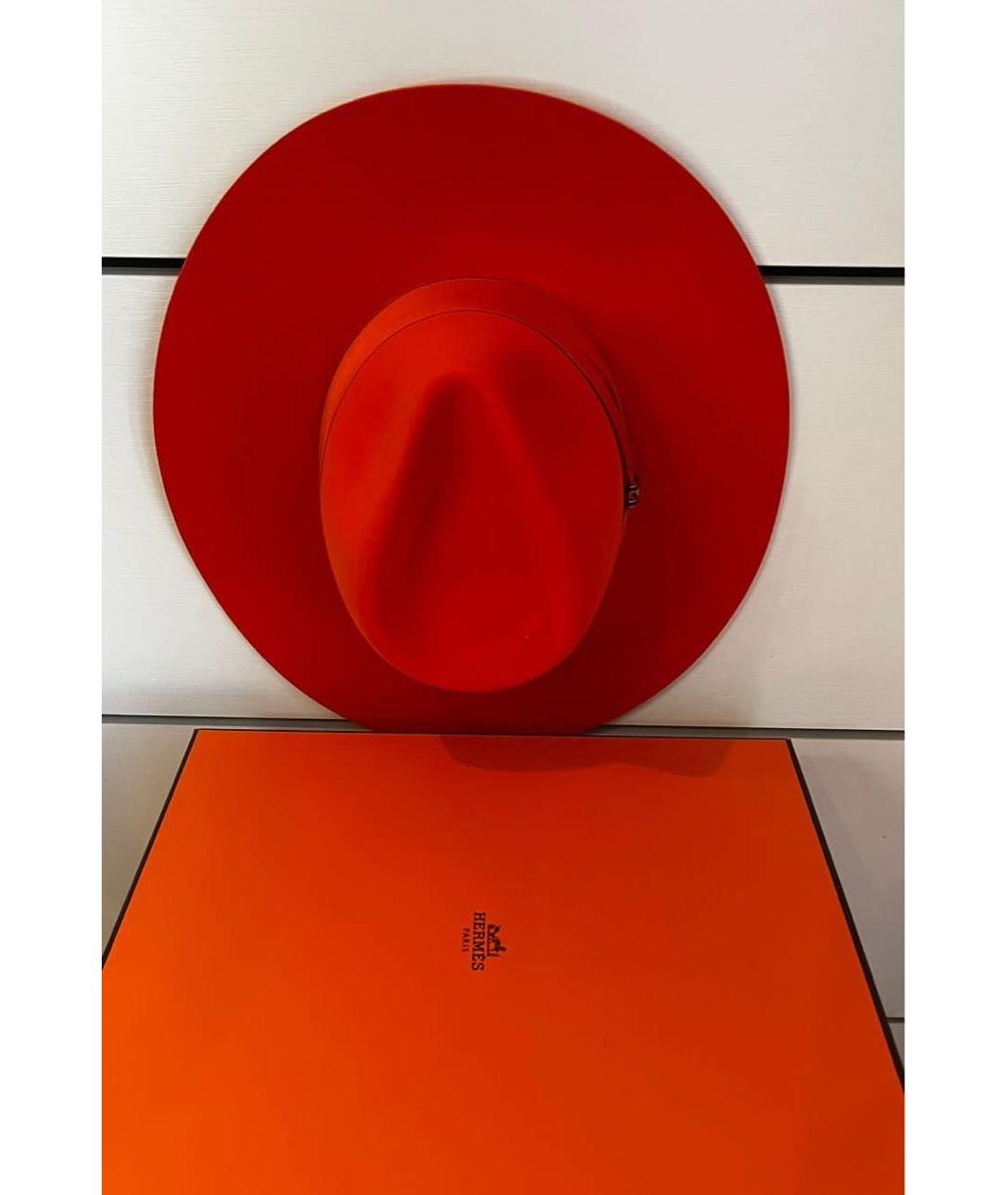 HERMES PRE-OWNED Оранжевая хлопковая шляпа, фото 2