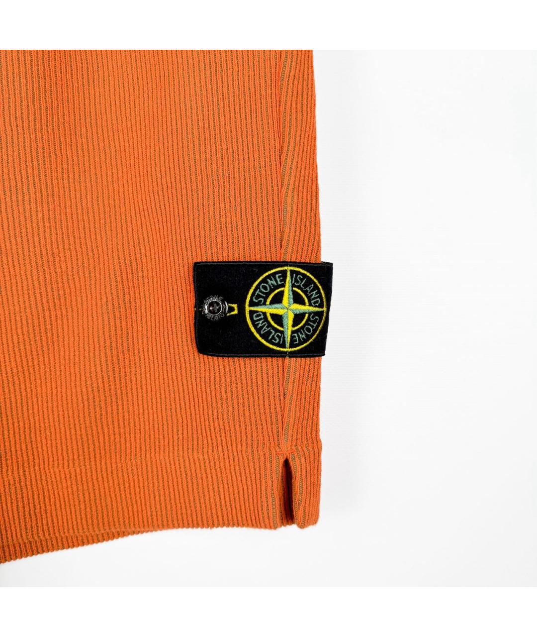 STONE ISLAND Оранжевые хлопковые шорты, фото 4