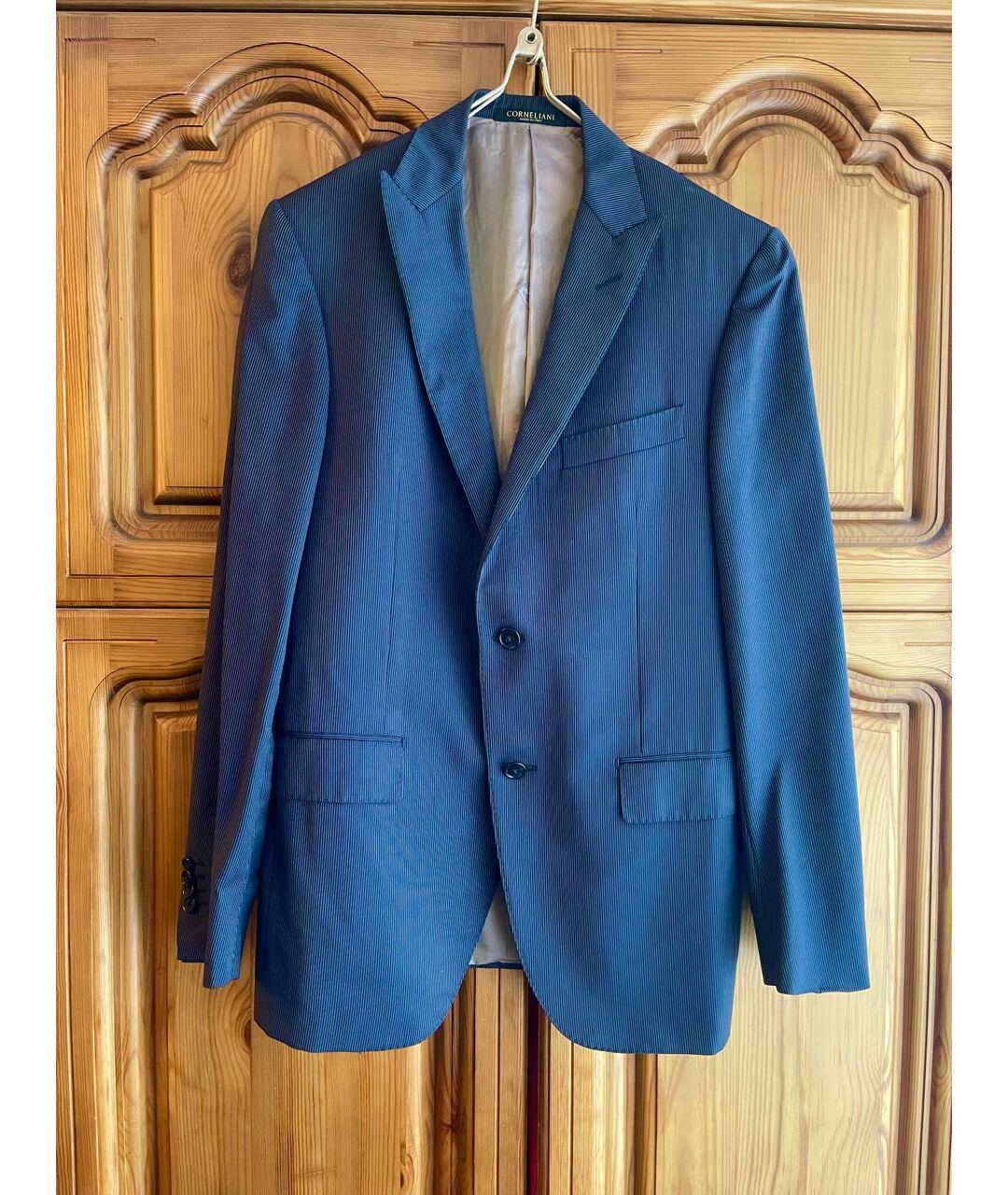 CORNELIANI Темно-синий шерстяной пиджак, фото 8