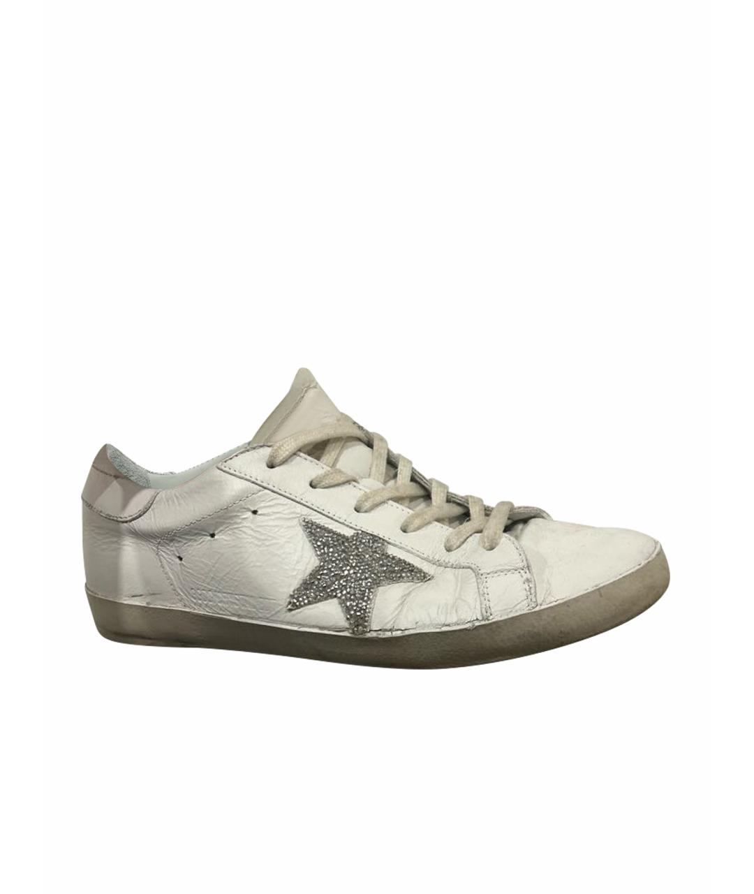 GOLDEN GOOSE DELUXE BRAND Белые кожаные кеды, фото 1