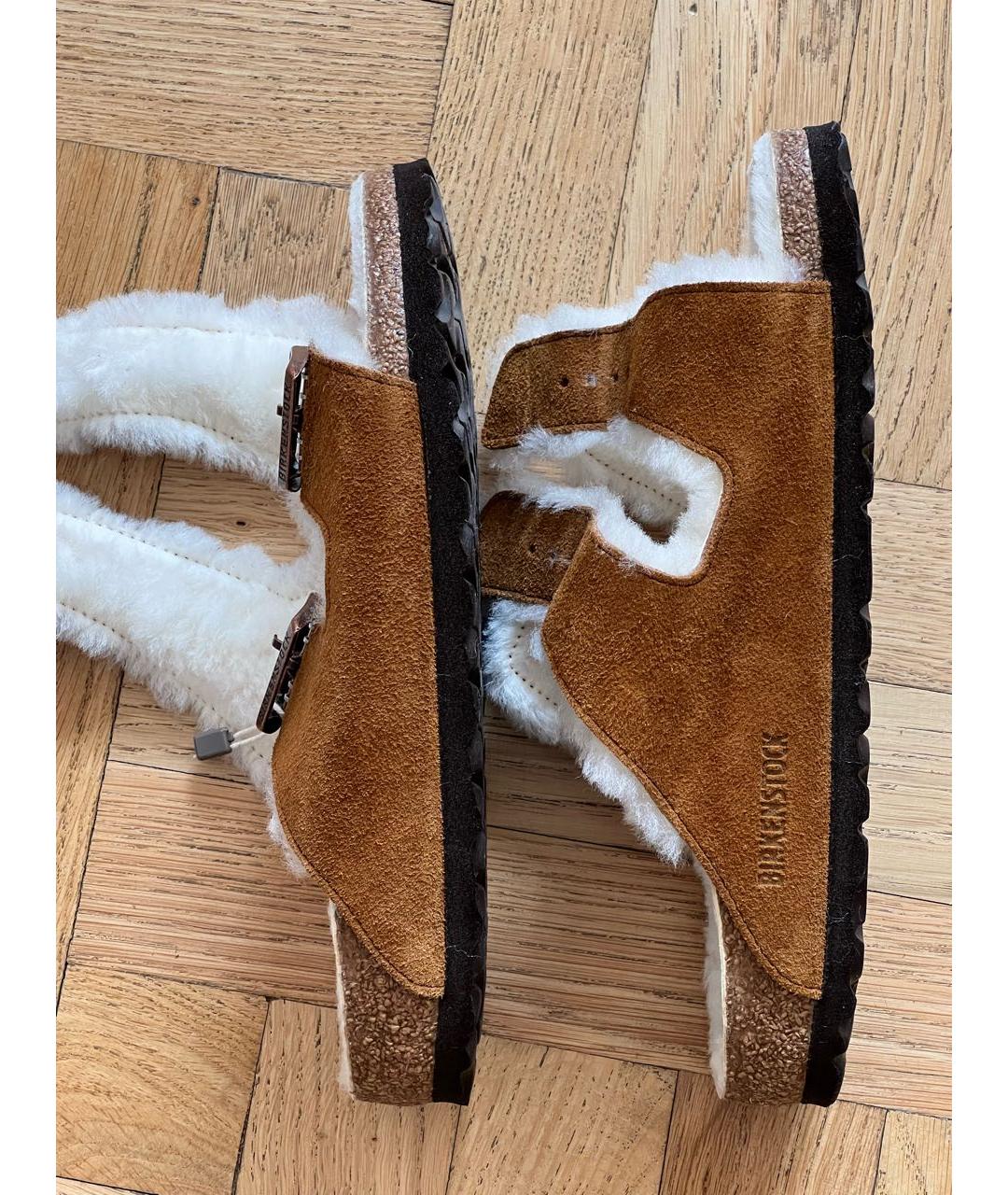 BIRKENSTOCK Коричневые замшевые сандалии, фото 6