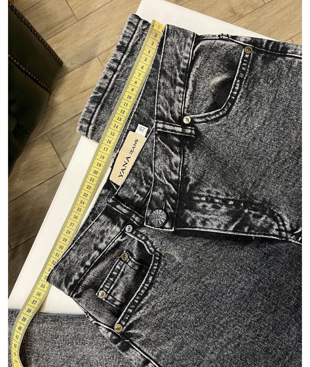 YANA DRESS Серые хлопковые джинсы слим, фото 4